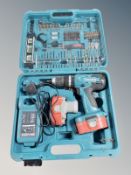 A Makita drill in box, with charger,