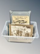 A box of antique photographs,