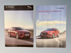 Ten Jaguar Driver's Manuals/Owner Booklets in Original Wallets : 5 x E-Pace and 5 x F-Pace.