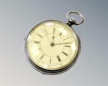 A silver chronograph by W Reeley & Sons,
