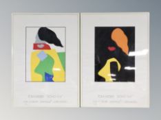 A pair of Tom Krojer gallery prints in frames,