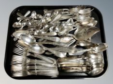 A quantity of Danish silver plated and stainless steel flatware etc