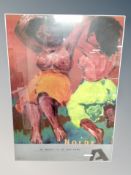 A Danish Nolde gallery poster in frame,