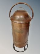 A Danish copper water urn,