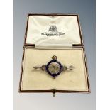 A white gold Queen Elizabeth consort of George VI Royal presentation brooch,