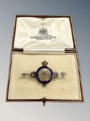 A white gold Queen Elizabeth consort of George VI Royal presentation brooch,