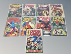 Marvel and DC comics : Captain America issues 102, 103, 135, The Mighty Thor issues 136, 149, 151,