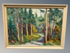 Finn An : Woodland, oil on canvas,