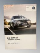 Ten BMW Driver's Manuals/Owner Booklets in Original Wallets : All X3 and 3 Series models.