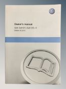 Ten VW Golf Driver's Manuals/Owner Booklets in Original Wallets.