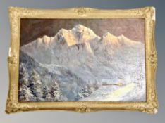 Paul Dean : Alpine landscape, oil on canvas,