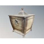 A late Victorian lidded coal bin,