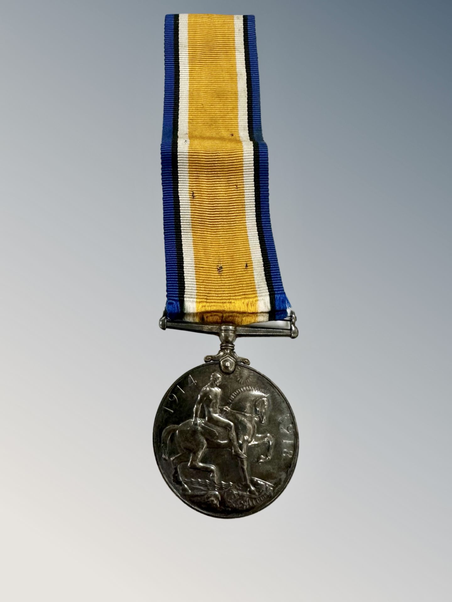A WWI British War Medal on ribbon to TZ 11497 J P Clark TEL RNVR