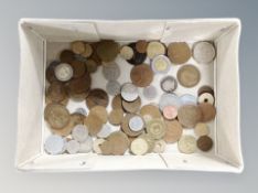 A box of 19th and 20th century British coins,