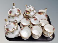 Twenty seven pieces of Royal Albert Old Country Roses tea china
