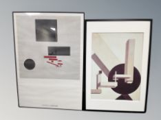Two Danish abstract prints