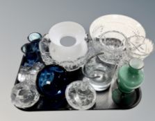 A group of Scandinavian glass ware, Holme Gaard opaque glass bowl,