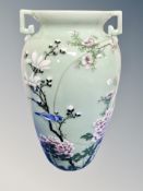 A Celadon glazed porcelain vase, height 42 cm CONDITION REPORT: Restored.