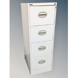 A Silverline four drawer filing cabinet with key