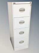 A Silverline four drawer filing cabinet with key