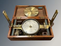 A 19th century lacquered brass miner's dial by Chadburn Bros, Sheffield,