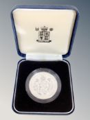 A Royal Mint £5 coin in box of issue