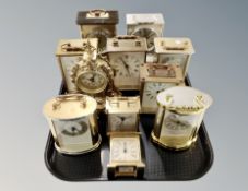 A collection of carriage timepieces