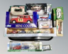 A collection of boxed die cast vehicles, Cameo, Teamsters, Dinky,