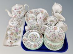 Forty one pieces of Minton Haddon hall tea and dinner china