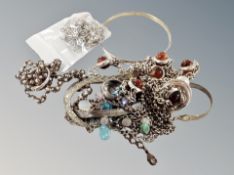 A small group of costume jewellery