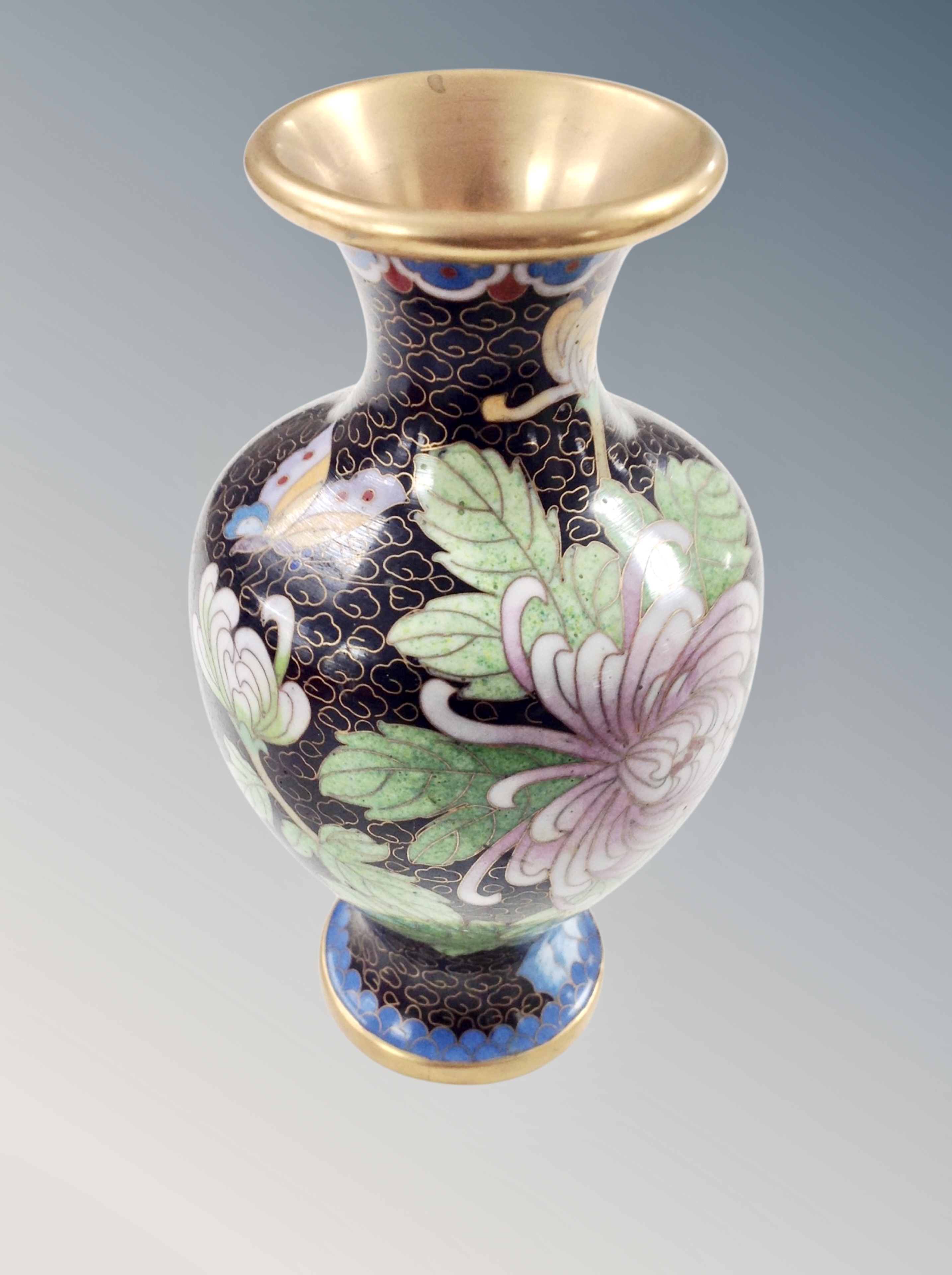 A Japanese cloisonne vase,