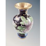 A Japanese cloisonne vase,