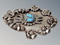 An old turquoise pendant