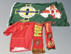 A Portuguese football banner,