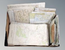 A collection of Ordnance Survey maps,