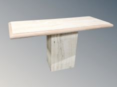 A contemporary marble console table,