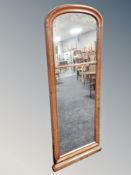 A 19th century walnut framed mirror,