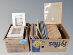 A large quantity of contemporary wooden photo frames