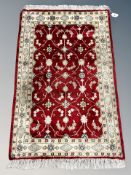 An Isfahan silk-piled rug, Central Iran,