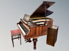 A Kirkman & Son of London rosewood-cased baby grand piano, width 143cm, length 171cm,