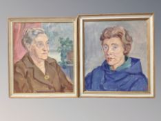 Danish School : a pair of half length portraits of women, oil on canvas,