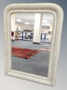 A 19th century French painted overmantel mirror,