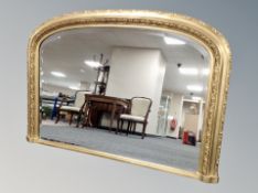 A Victorian style gilt overmantel mirror,