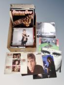 A box of vinyl LP's, Toto, Tina Turner, Abba, Status Quo,