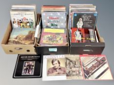 Three boxes of LP records and box sets, mainly classical,