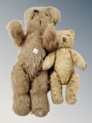 Two early 20th century Mohair teddy bears