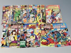A quantity of Marvel Spiderman comics