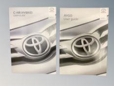 Ten Toyota Driver's Manuals/Owner Booklets in Original Wallets : 5 x Aygo and 5 x C-HR.