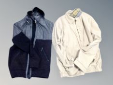 A Barbour jacket, small, and a further cream Barbour jacket,