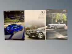 Ten Jaguar Driver's Manuals/Owner Booklets in Original Wallets : 6 x XF, 3 x XJ and 1 x F-Pace.